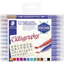 Load image into Gallery viewer, Staedtler kalligrafiepennen 3005 tb12 kleurenassortiment inkt op waterbasis
