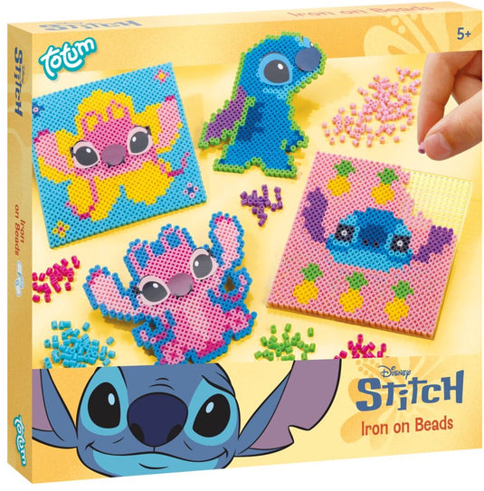 Totum disney stitch angel strijkkralenset 2600-delig met 2 legbordjes - creatief speelgoed meisjes en jongens vanaf 5 jaar