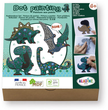 Aladine dot painting set - dinosaurus schilderen voor kinderen.
