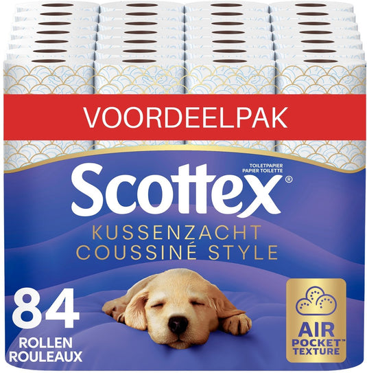 Scottex ® toiletpapier - kussenzacht design wc papier - 84 rollen - ultiem comfort - voordeelverpakking