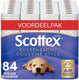 Scottex ® toiletpapier - kussenzacht design wc papier - 84 rollen - ultiem comfort - voordeelverpakking