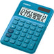Casio ms-20uc-bu bureaurekenmachine werkt op zonne-energie, werkt op batterijen blauw aantal displayposities: 12