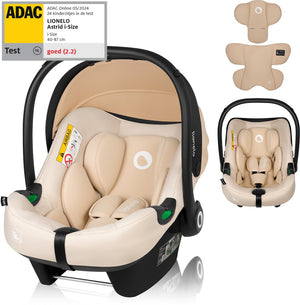 Lionelo astrid i-size autostoel – adac 5-sterren – 40-87 cm – rwf – memory foam – verstelbare hoofdsteun (7 cm) – holmbergs gordels – compatibel met isofix-base kinderwagen – i-size norm – licht veilig