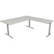Bureau kerkmann 11023111 form 2 lichtgrijs, zilver