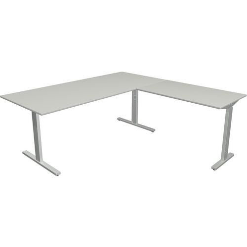 Bureau kerkmann 11023111 form 2 lichtgrijs, zilver
