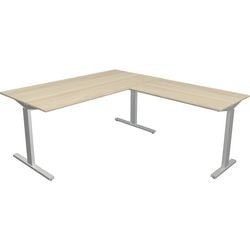 Bureau kerkmann 11023050 form 2 esdoorn, zilver