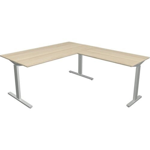 Bureau kerkmann 11023050 form 2 esdoorn, zilver