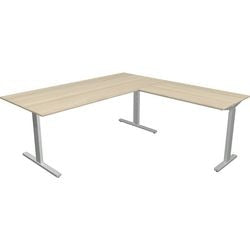 Bureau kerkmann 11023150 form 2 esdoorn, zilver