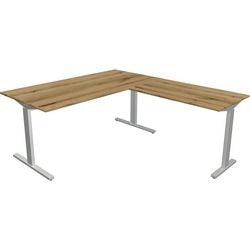 Bureau kerkmann 11023055 form 2 zilver, eik
