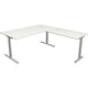 Bureau kerkmann 11023010 form 2 wit, zilver
