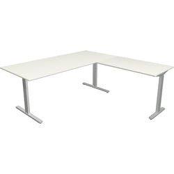 Bureau kerkmann 11023110 form 2 wit, zilver
