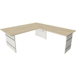 Zit-sta-bureau kerkmann 11466450 hoekbureau esdoorn