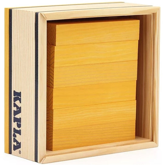 Kapla - kleur - constructiespeelgoed - geel - 40 plankjes