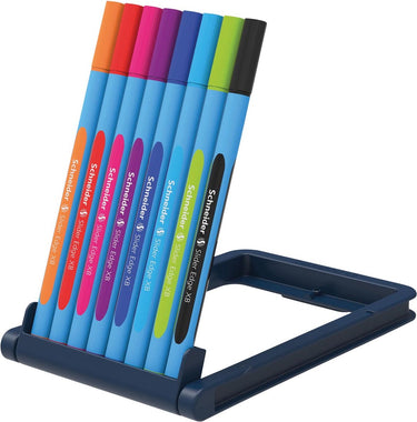 Schneider schrijfwaren schneider balpen - slider edge - penpunt xb 1,4mm - 8 stuks assorti kleuren - s-152279