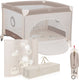 Lionelo bonnie kinderbox - kinderbed - tot 15 kg -zijwanden van luchtige gaas - ruime speelruimte - systeem voor snel in- en opvouwen - meegeleverde draagtas
