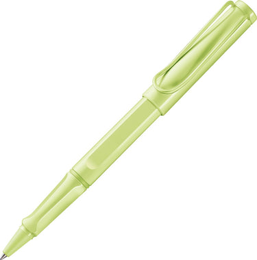 Lamy safari springgroene rollerbalpen - met ergonomische greep lijndikte m - behuizing van robuust asa-kunststof - met vulling m 63 in zwart