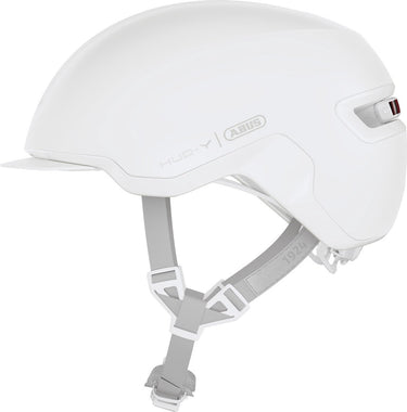 Abus fietshelm hud-y pure white m - 54-58 cm - wit - geschikt voor gebruik op elektrische fietsen - stadsfietsen - 300 g