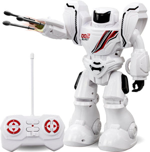 Silverlit robot robo blast one wit - bestuurbare speelgoedrobot met schietende vuist - 26 cm hoog