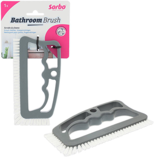 Sorbo bathroom brush – voegenborstel badkamer – met nylon haren ergonomische handgreep – effectief tegen vuil in tegelvoegen – 1 stuk