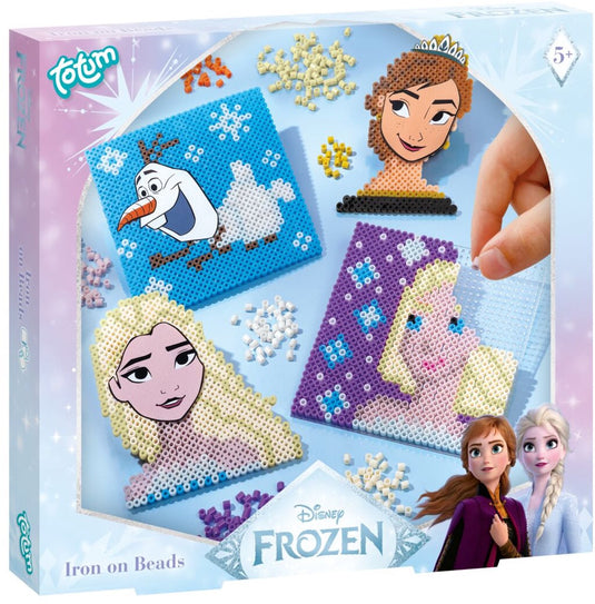 Totum disney frozen strijkkralen set knutselpakket met anna en elsa - frozen knutselen speelgoed vanaf 5 jaar - 2600+ strijkkralen en 2 legbordjes
