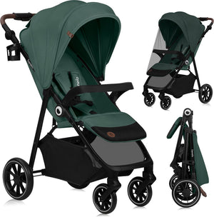 Lionelo emma one buggy en kinderwagen tot 22 kg – xxl kapje – eva wielen – lichtgewicht en onderhoudsvrij – verstelbare rugleuning – eénhandig inklapbaar – verstelbare duwstang – centrale voetrem – 5-punts veiligheidsgordel – stadswandelwagen