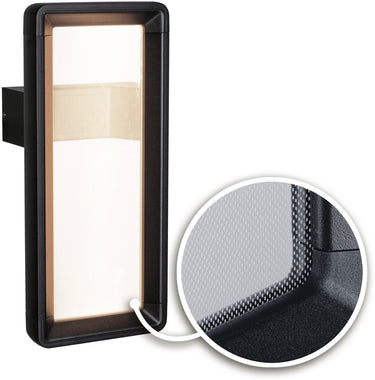 Paulmann led-wandarmatuur voor buiten reana schemergestuurde bewegingsmelder (hf) ip44 hoekig 176x403 mm 3000k 2x3w 2x130lm 230v antraciet metaal
