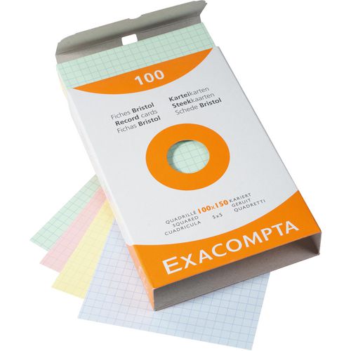 Indexkaarten exacompta 13272e kleurenassortiment papier