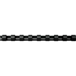 Pack 100 binding combs black 5345707 fellowes plastic a4 8mm