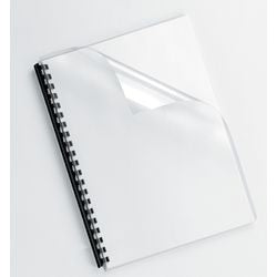 Pack 100 binding cover transparent 53762 fellowes pvc a4