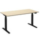 Zit-sta-bureau ceha ade2plhl168q9005ah esdoorn melamine, metaal