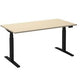 Zit-sta-bureau ceha ade2plhl208q9005ah esdoorn melamine, metaal