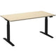 Zit-sta-bureau ceha ade2plme128q9005ah esdoorn melamine, metaal