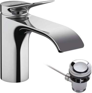 Hansgrohe vivenis ééngreeps wastafelmengkraan 80 met pop-up trekwaste chroom