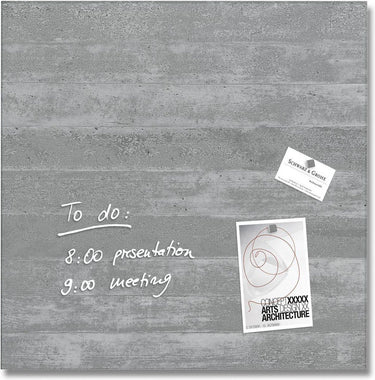 Sigel glasmagneetbord - artverum - 48x48cm - betondesign - si-gl168
