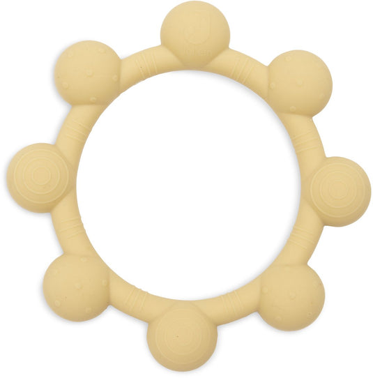Jollein bijtring siliconen - speelgoed baby - sun - vanilla