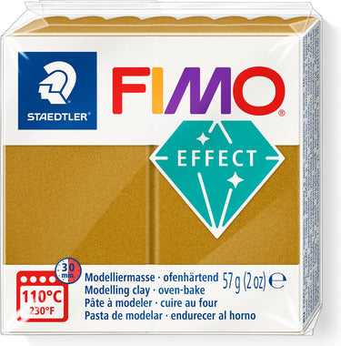 Fimo effect ovenhardende boetseerklei standaard blokje 57 g - metallic goud