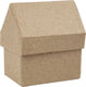 Creativ company huizen papier-mache, set van 4