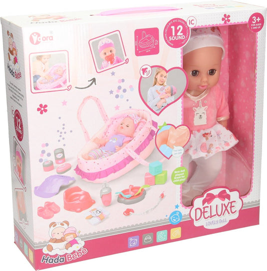 Lobbes speelgoed bv deluxe poppenset draagbed