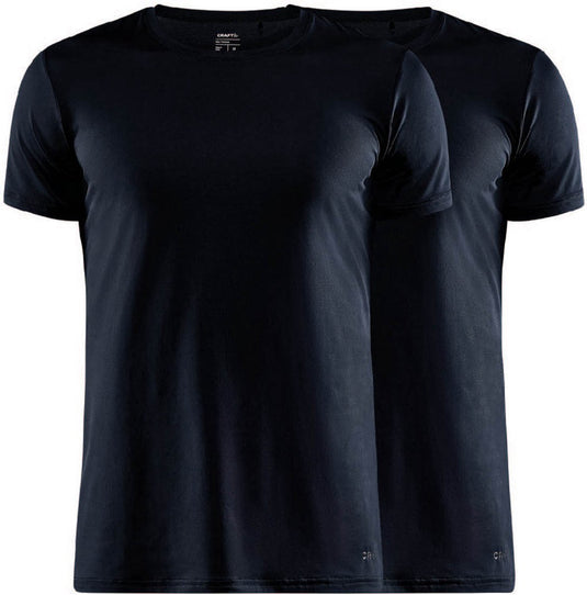 Craft core dry tee multi 2-pack m heren thermoshirt - zwart