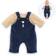 Corolle t-shirt en marineblauw overall voor babypop, 42cm
