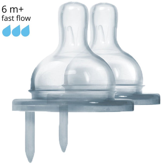 Pura silicone speen - fast flow - 2 stuks