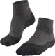 Falke tk2 wool short anti-blaar dik wol functioneel materiaal wandelsokken dames grijs - maat 35-36