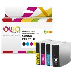 Inktcartridge owa pgi-2500 xl compatibel cyaan, geel, magenta, zwart