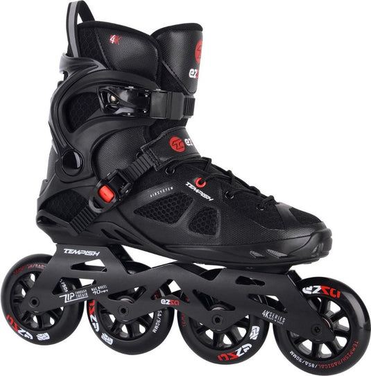 Tempish ezza 90 skeelers volwassenen – 4x90mm wielen – fitness inline skates – zwart rood – maat 42