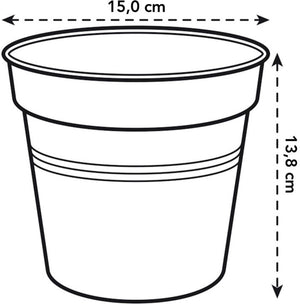 Elho green basics grow pot 17cm | set van 20 kweekpotten - living black