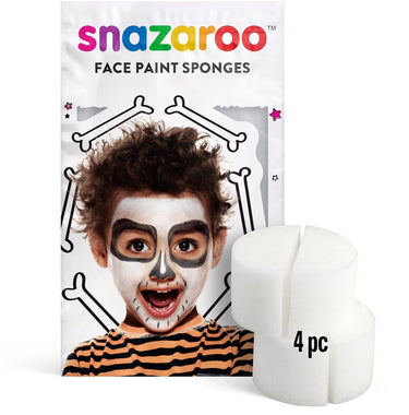 Snazaroo schminkspons set 4 stuks – high density half moon make-up sponsen voor face body painting – duurzaam huidvriendelijk