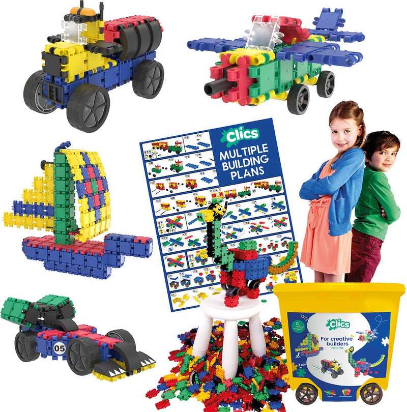 Load image into Gallery viewer, Clics rolbox bouwblokken - bouwset 25in1
