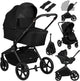 Lionelo freya 3in1 kinderwagen set – reiswieg, wandelwagen astrid i-size autostoel (40–87 cm) –premium - vanaf geboorte tot 22 kg – pu-wielen met vering – omkeerbare zitting – upf50+ kap