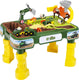 Klein toys john deere zand- en waterspeeltafel - 2in1 boerderij - incl. afneembare bassins voor zand en water - 64x46x60 cm - groen geel
