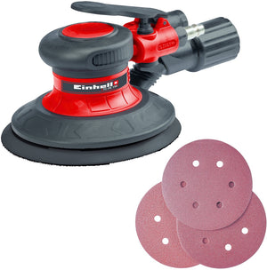 Einhell pneumatische excentrische schuurmachine tc-pe 150 - schuuroppervlak: ø 150 mm - geschikt voor slijp- schuurwerk op hout,ijzer en kunststof - incl. 6x schuurvellen